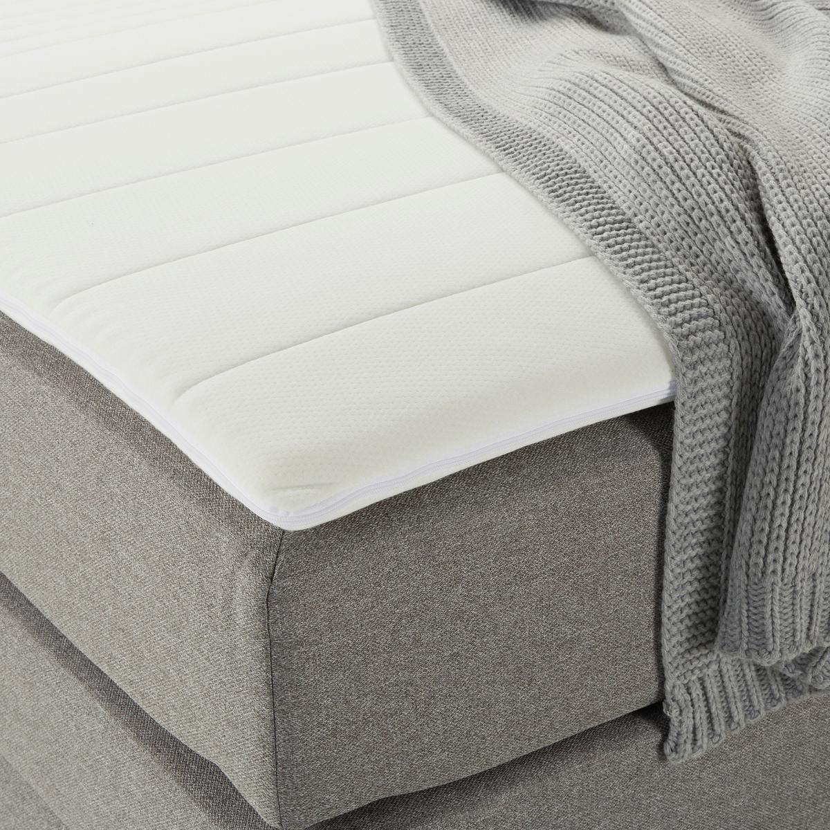 Boxspring posteľ FLEXI s úložným priestorom, 140x200 - čierna/sivá, Konventionell, textil/plast (140/200cm) - Based