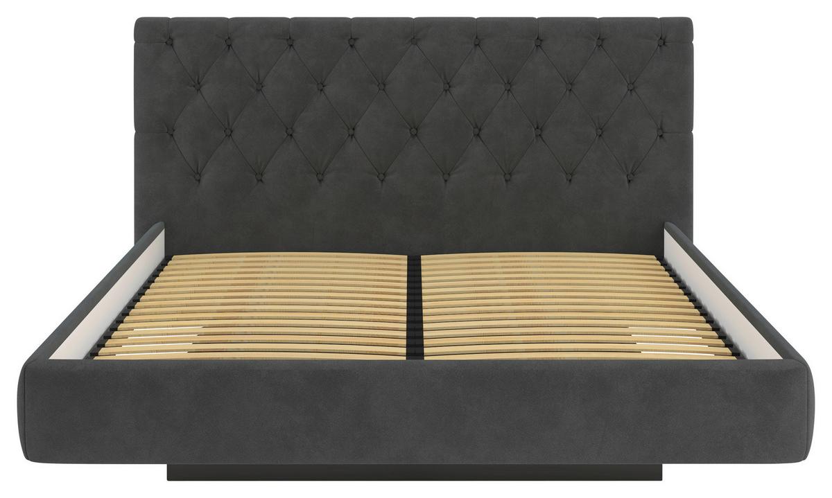 Čalúnená posteľ PEDRO D 180x200 cm, čierna - čierna, Modern, kov/drevo (180/200cm) - Mömax