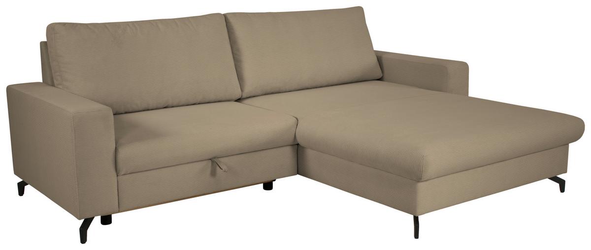 Ecksofa Clara Beige B: 240 Cm - Beige, MODERN, Textil (240/87/177cm)