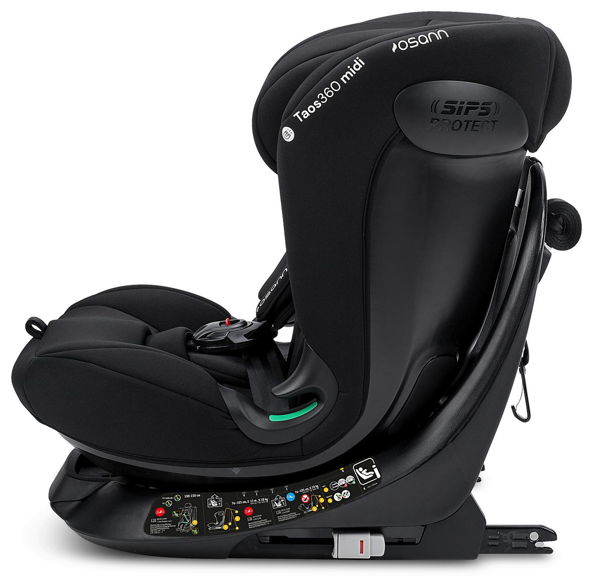 Reboarder-kindersitz Taos 360 Midi - Schwarz, Basics, Kunststoff (44/59,5/55cm) - Osann