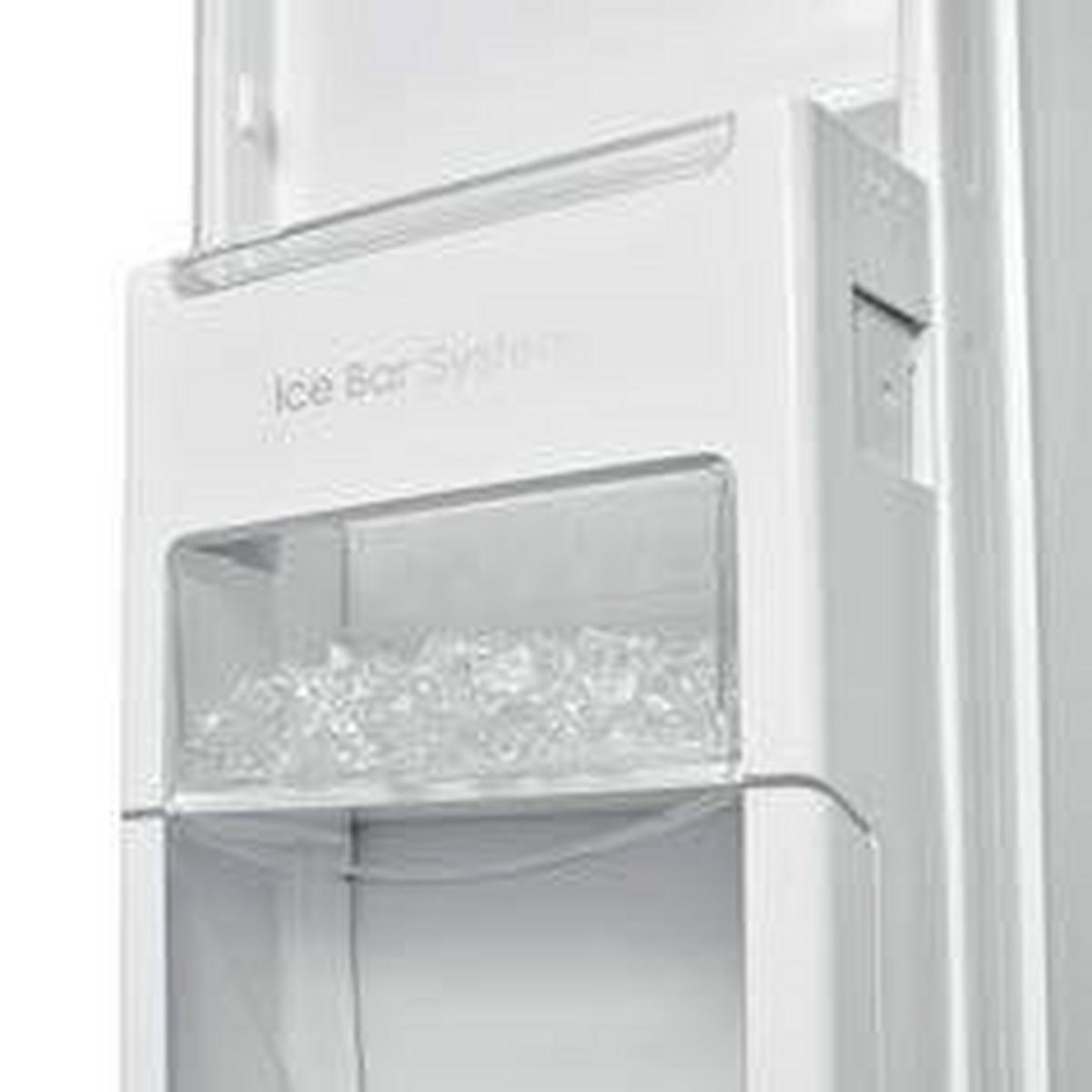 Side-By-Side Mdrs710fgd46, Gesamtkapazität ca. 555 Liter - Edelstahlfarben/Weiß, Basics, Kunststoff/Metall (89.7/176.5/70.6cm) - Midea