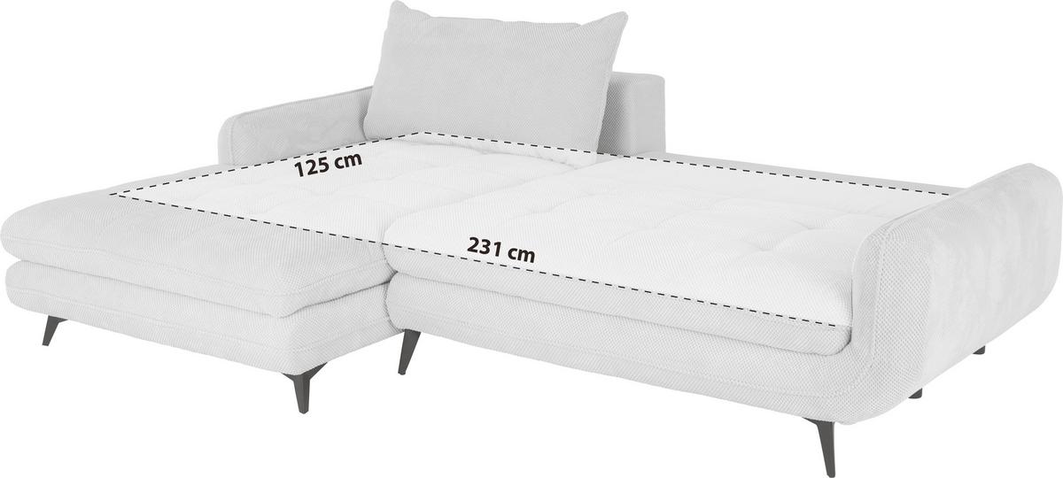Sedacia súprava WAVE - čierna/béžová, Modern, kov/textil (189/266cm)