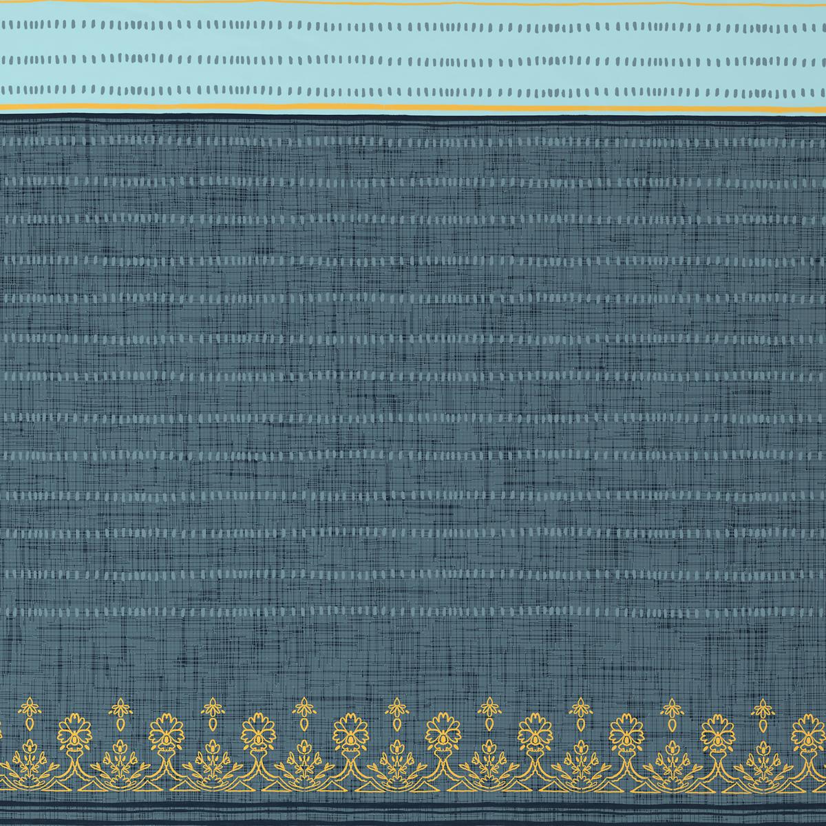 BETTWÄSCHE TIFFANY - Blau/Gelb, MODERN, Textil - Luca Bessoni