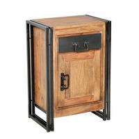 KOMMODE Naturfarben/Schwarz B: 50cm - Schwarz/Naturfarben, Design, Holz/Metall (50/73/34cm) - MID.YOU