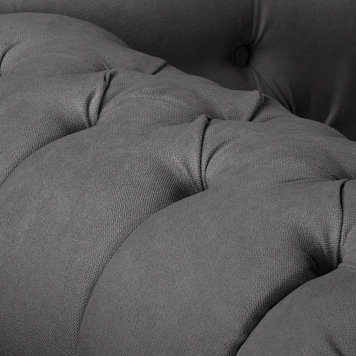 Récamiere Pako Dunkelgrau B: 185cm - Dunkelgrau/Braun, Design, Textil (185/93/75cm) - Livetastic