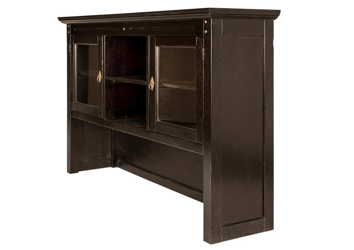 Buffetaufsatz Akazie Antik B: 148cm - Schwarzbraun, Design, Holz (148/110/34cm) - MID.YOU