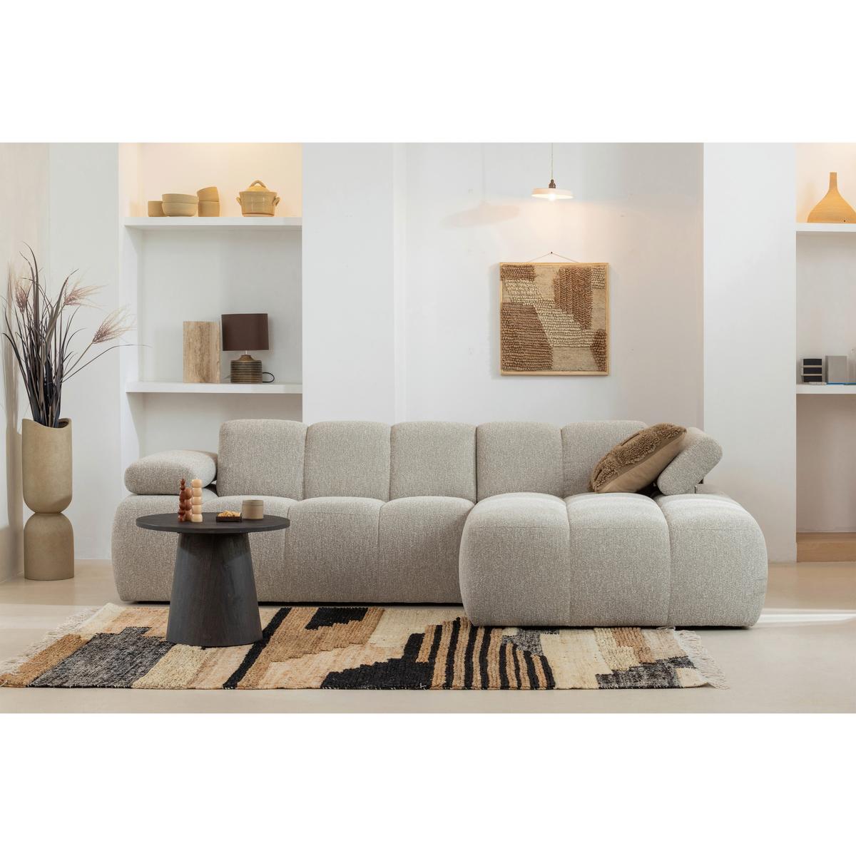 Sofaelement Mojo Beige B: 162cm - Beige/Schwarz, Design, Textil (162/74/124cm) - Livetastic