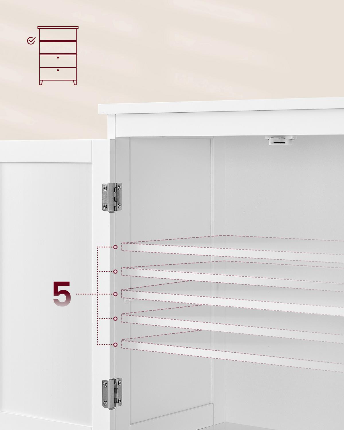 Hochschrank Bbc551p31 - Weiß, Trend, Holzwerkstoff (60/110/30cm) - MID.YOU