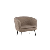Sessel Nordkoster - Hellbraun/Schwarz, Design, Textil/Metall (81/75/80cm) - Livetastic