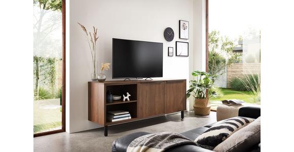 Einbauküche Riga Frei Planbar Modern, Grifflos - Eichefarben/Schwarz, MODERN, Holzwerkstoff - Vertico