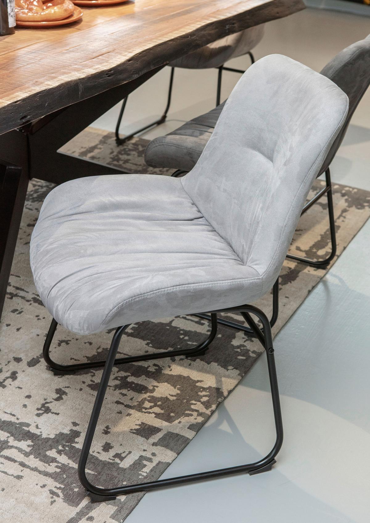 Sessel Pop - Hellgrau/Schwarz, Design, Textil (55/84/62cm) - Livetastic