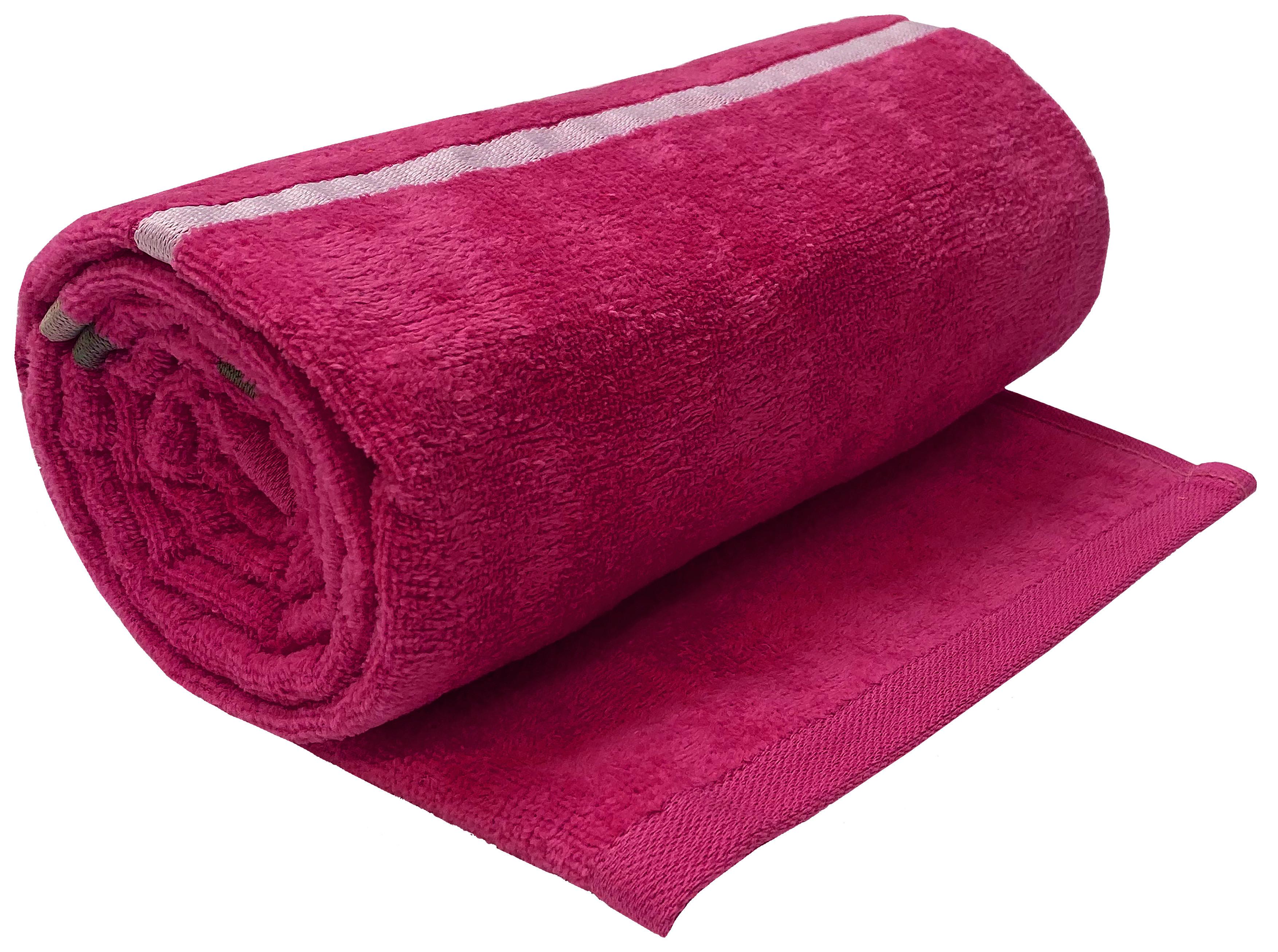 Plážová osuška Vali, 75/160cm, ružová - pink, Konventionell, textil (75/160cm) - Modern Living