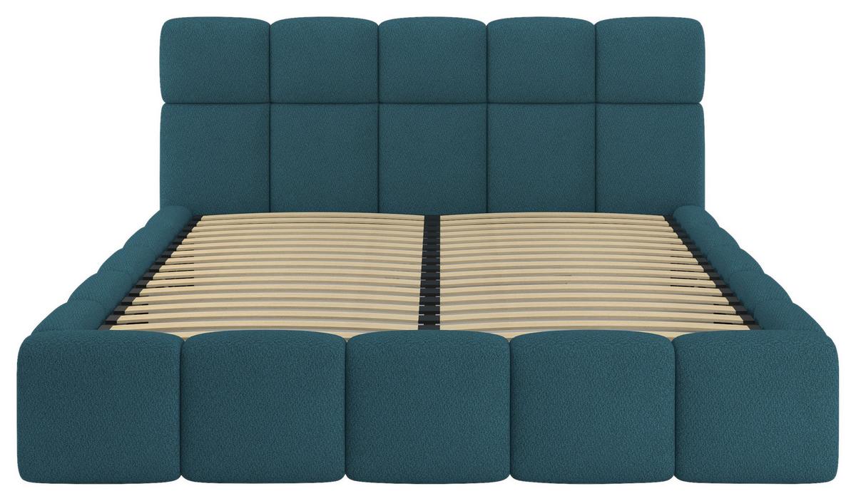 Polsterbett Cloudy M. Matratze Türkis, Lf: 180x200 Cm - Türkis, Trend, Holz/Holzwerkstoff (180/200cm) - Luca Bessoni