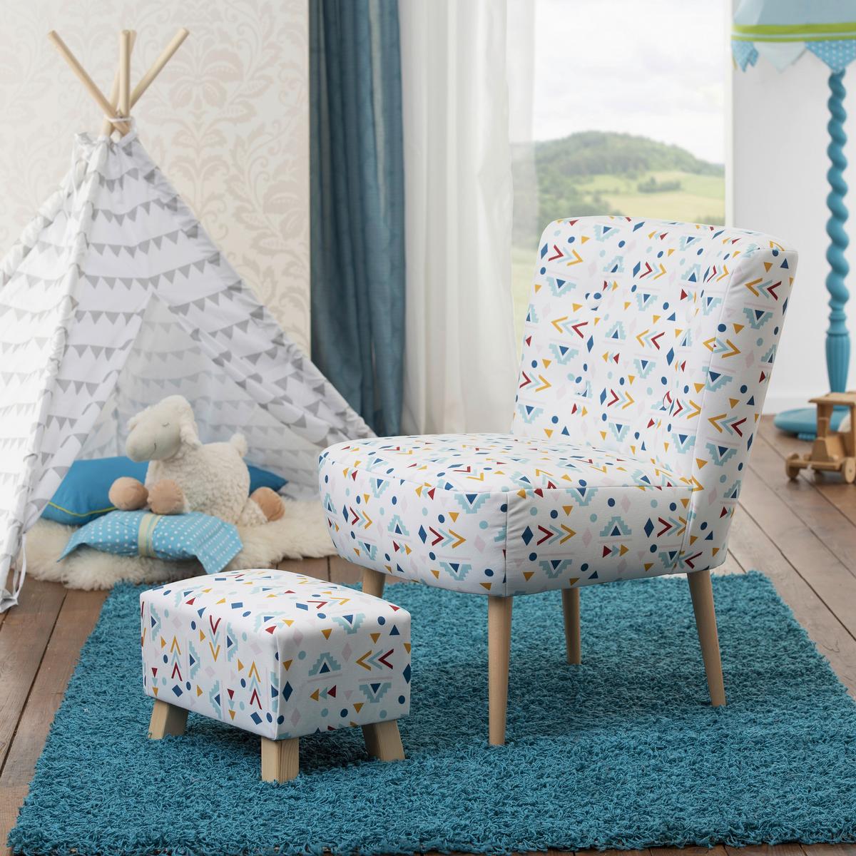 Hocker Footstool - Buchefarben/Multicolor, Design, Textil (40/28/28cm) - Max Winzer