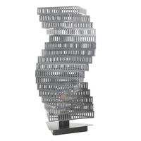 TISCHLEUCHTE Chromfarben L: 25 cm 22W - Chromfarben/Schwarz, Design, Kunststoff/Metall (25/25/55cm)