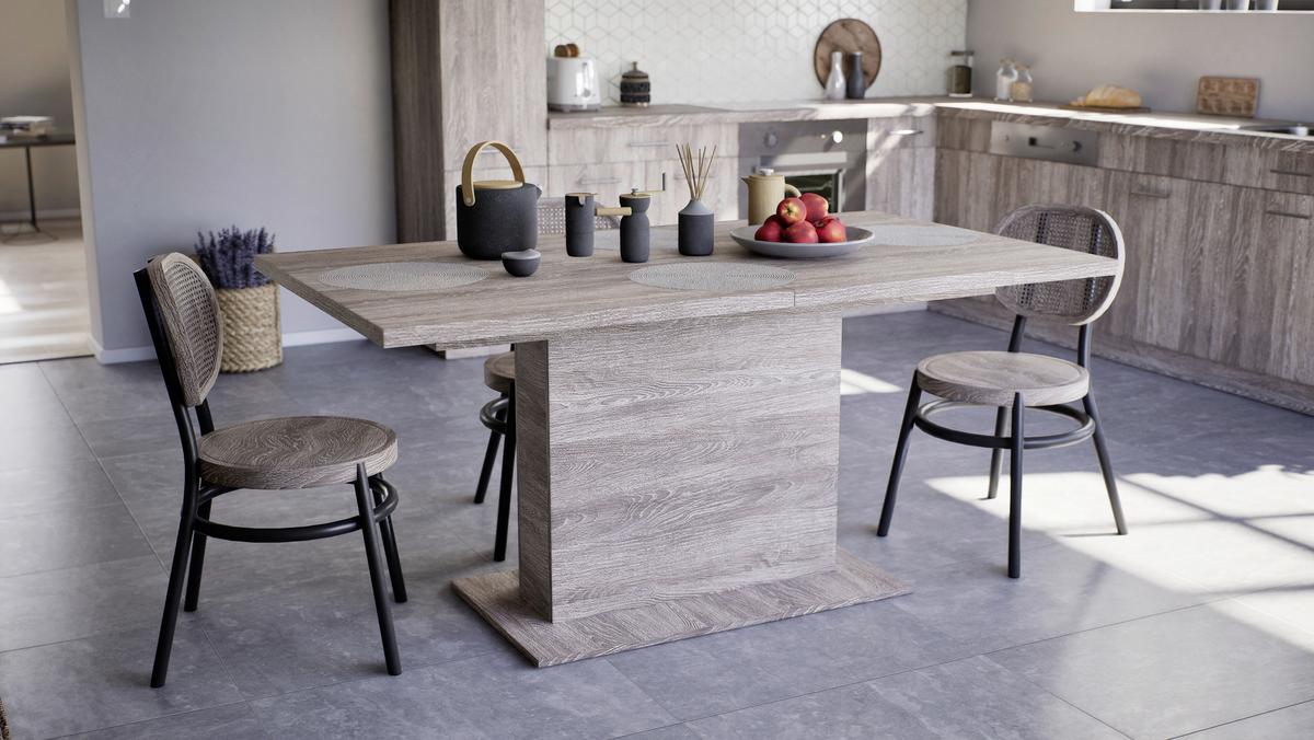 Kihúzható Étkezőasztal Corina 2 - Modern, faalapú anyag (160-200/75,9/90cm)