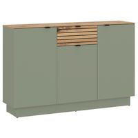 Sideboard Nexa Salbeigrün /Eiche Dekor B: 135cm - Salbeigrün/Eiche Artisan, Basics, Holzwerkstoff (135/90/40cm) - Livetastic