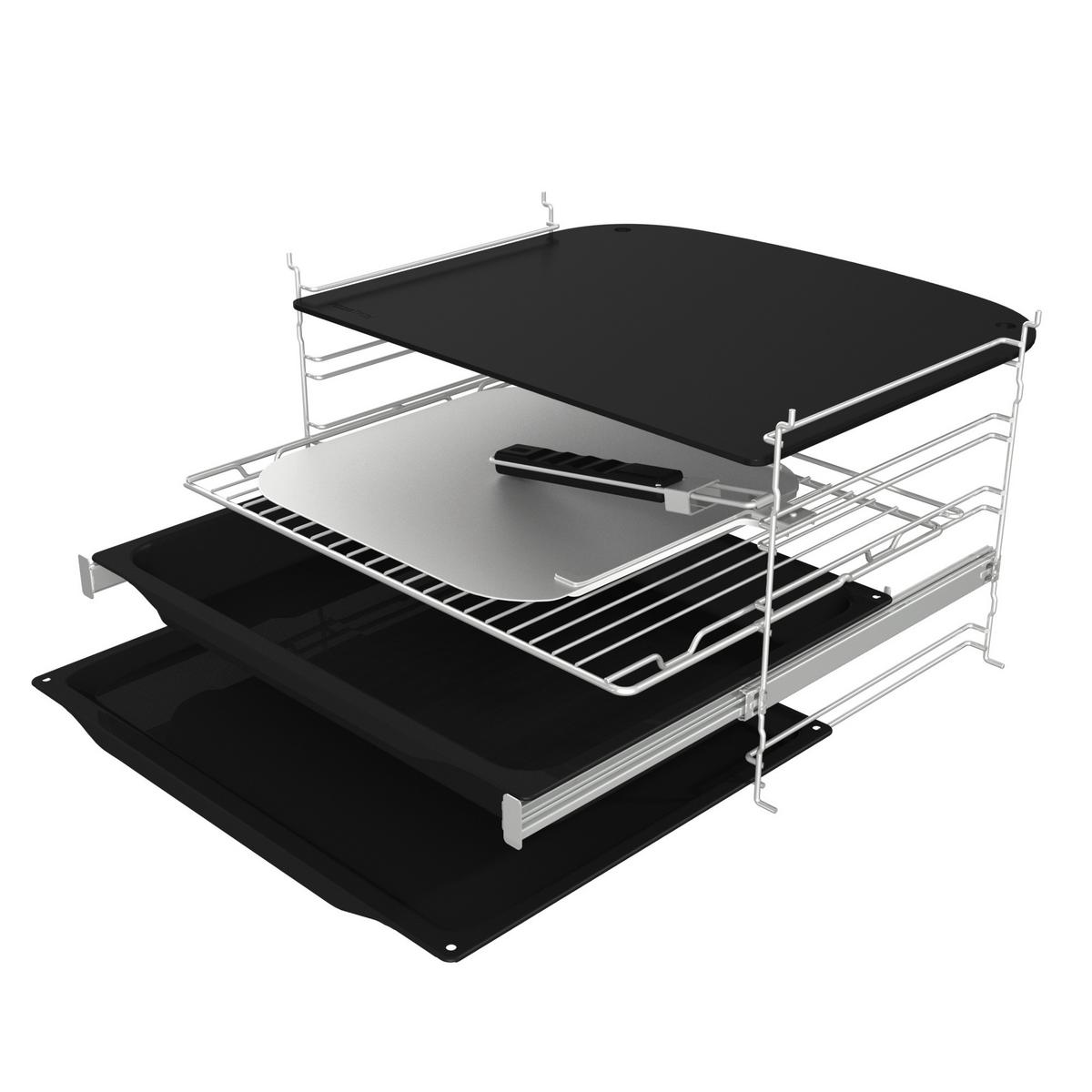 Einbaubackofen Go66e Pizza350c - Schwarz, MODERN, Glas/Metall (59,5/59,5/56,4cm) - Gorenje