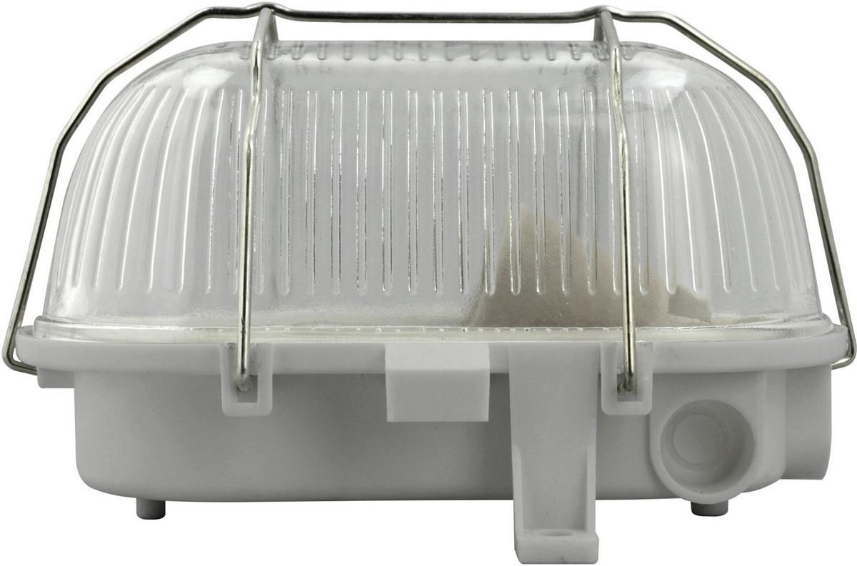 LED-Wandleuchte 1-Flammig, für In- und Outdoor - Grau, Basics, Glas/Kunststoff (17.5/12.5/11cm)