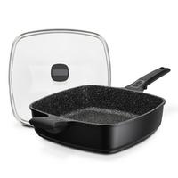 BRATPFANNE 24x7 cm, 3,3 L, Alle Herdarten - Schwarz, Basics, Metall (24/7cm) - GSW