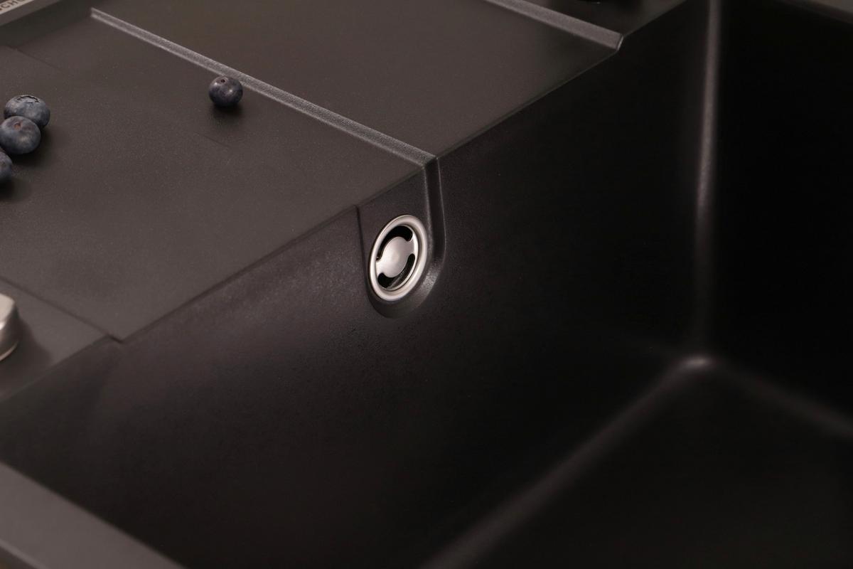 Spüle Nashville Schwarz 65x20 Cm - Schwarz, Basics, Stein (65/20/50cm) - Respekta