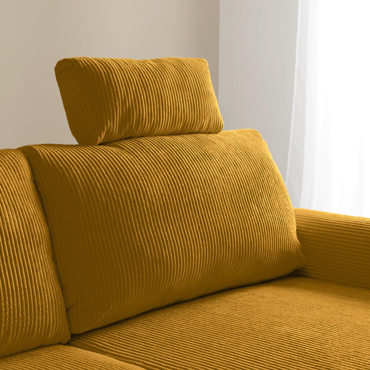 Opierka hlavy LILLE, kari žltý menčester - kari žltá, Modern, textil (58/23/10cm) - Mömax