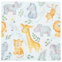 Serviette Lou Multicolor 20 Stk., 33x33 cm - Hellrosa/Braun, Design, Papier (33/33cm)
