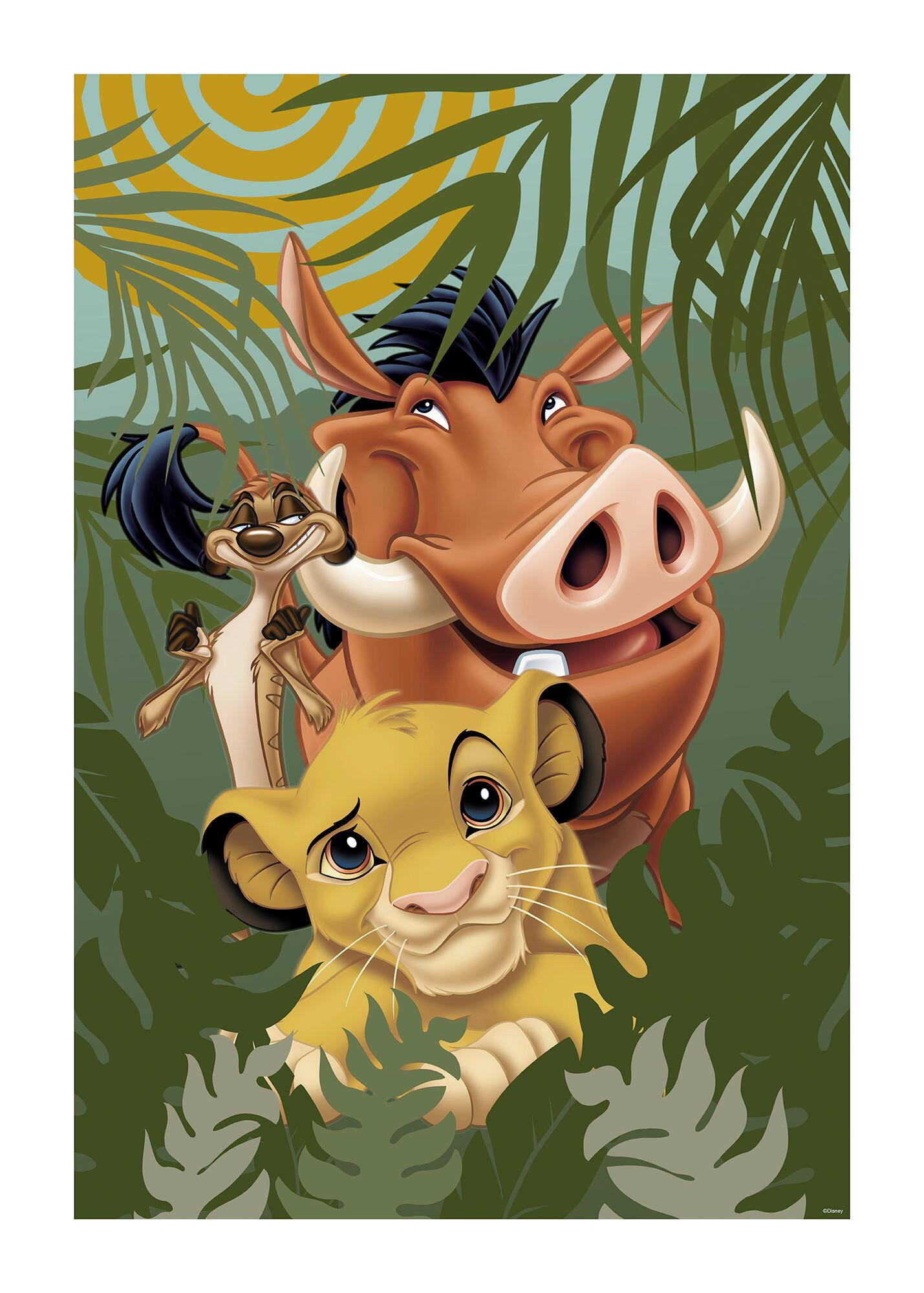 Kinderbild König Der Löwen Grün, B/h: 50x70cm - Grün, Basics, Papier (50/70cm) - Disney