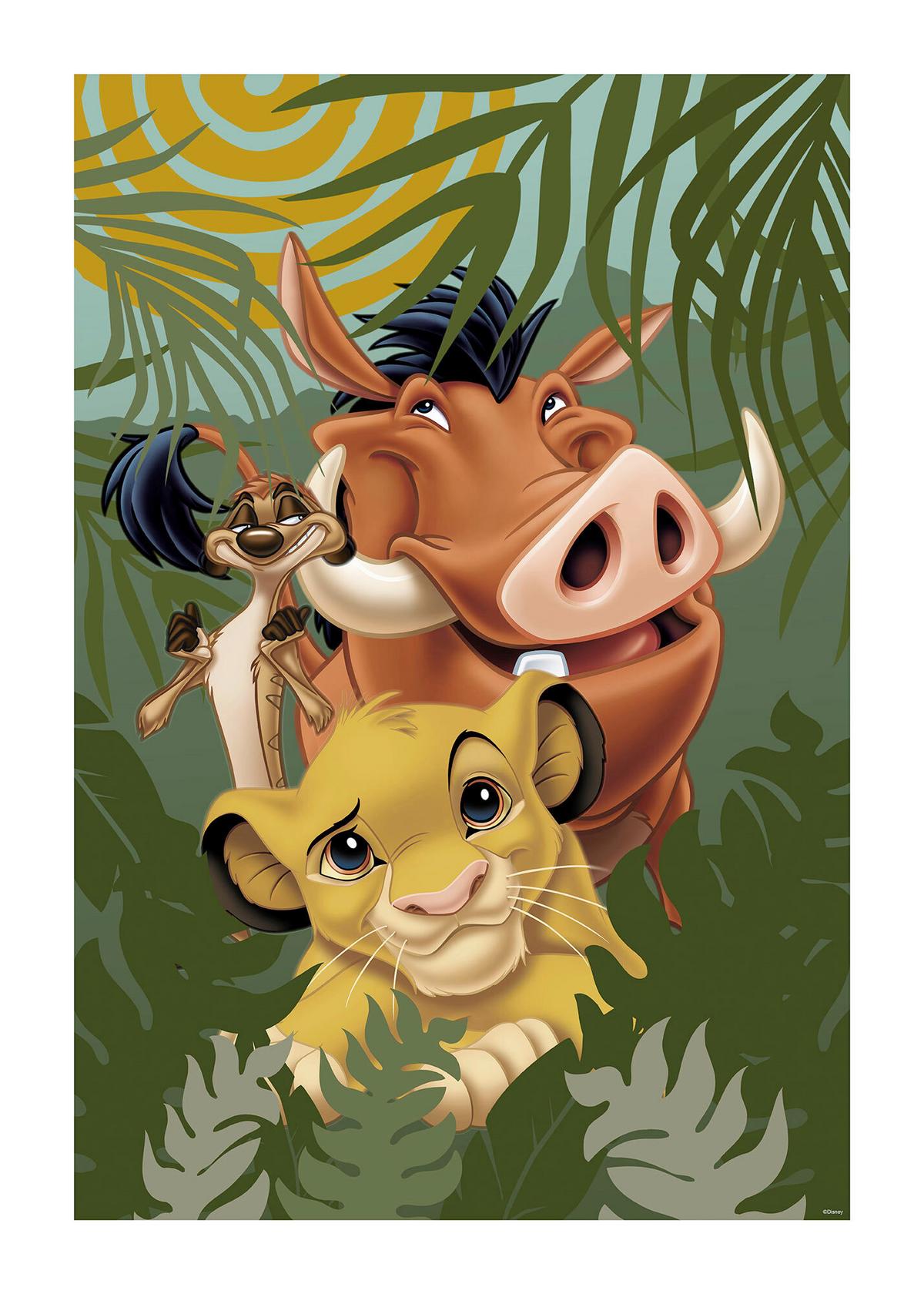 Kinderbild König Der Löwen Grün, B/h: 50x70cm - Grün, Basics, Papier (50/70cm) - Disney