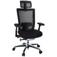 Drehstuhl Nova Pro I Schwarz - Silberfarben/Schwarz, MODERN, Kunststoff/Textil (65/133/60cm) - MID.YOU