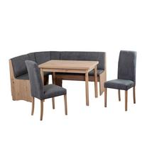 Eckbankgruppe Duisburg Peduar Titanic Grau/eiche D. B: 125cm - Eiche Artisan/Grau, KONVENTIONELL, Holz/Holzwerkstoff (125/89/165cm) - MID.YOU