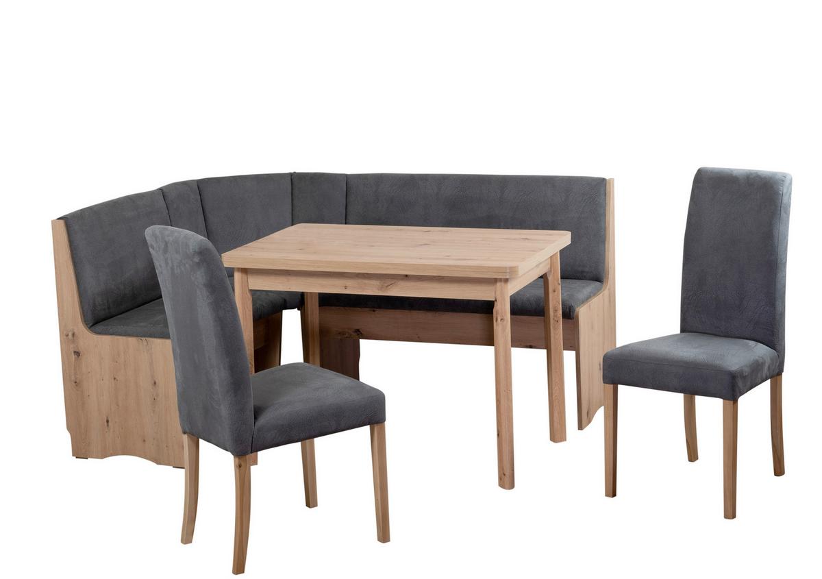 Eckbankgruppe Duisburg Peduar Titanic Grau/eiche D. B: 125cm - Eiche Artisan/Grau, KONVENTIONELL, Holz/Holzwerkstoff (125/89/165cm) - MID.YOU