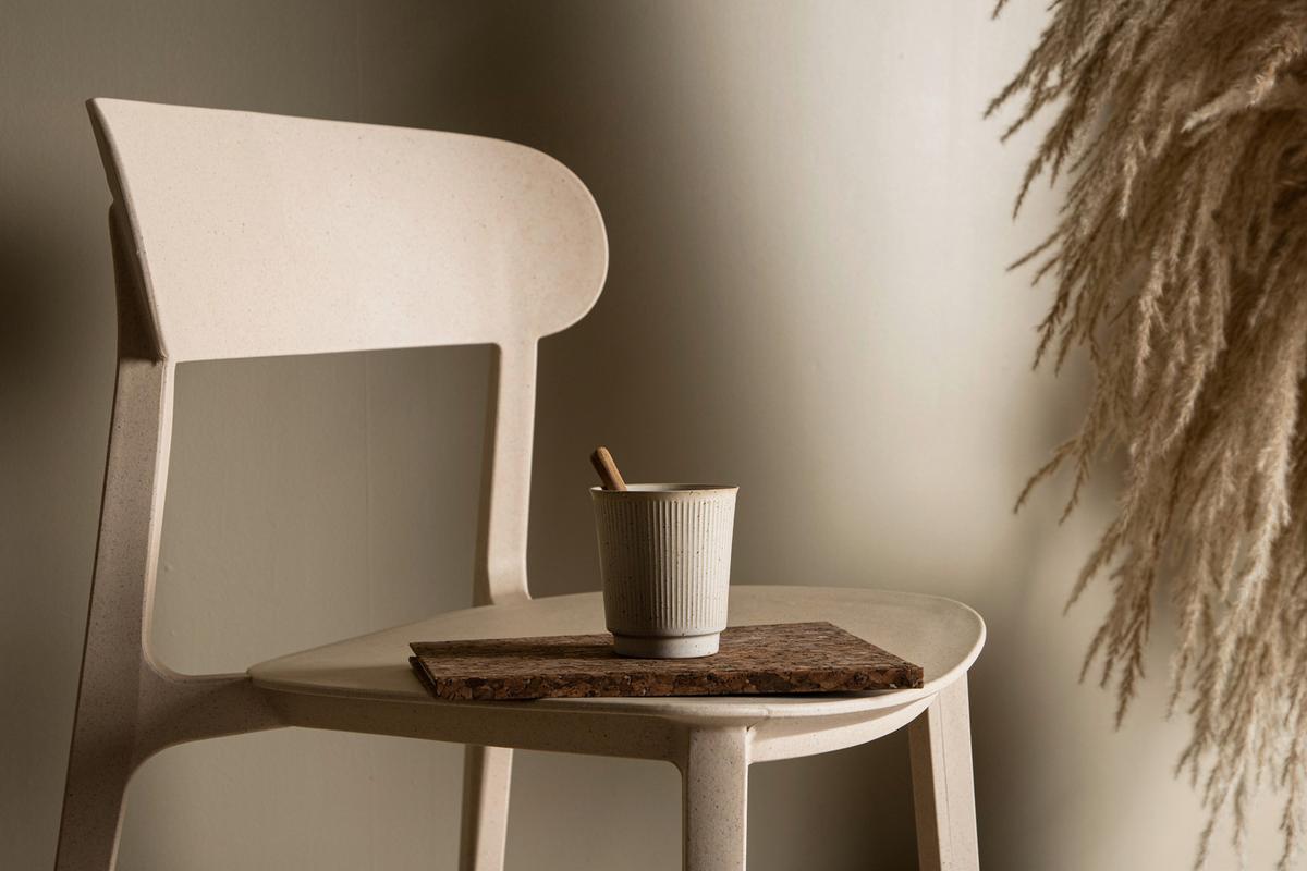 Stuhl-Set Åstol - Beige, Design, Holz/Kunststoff (50/78,5/52cm) - Livetastic