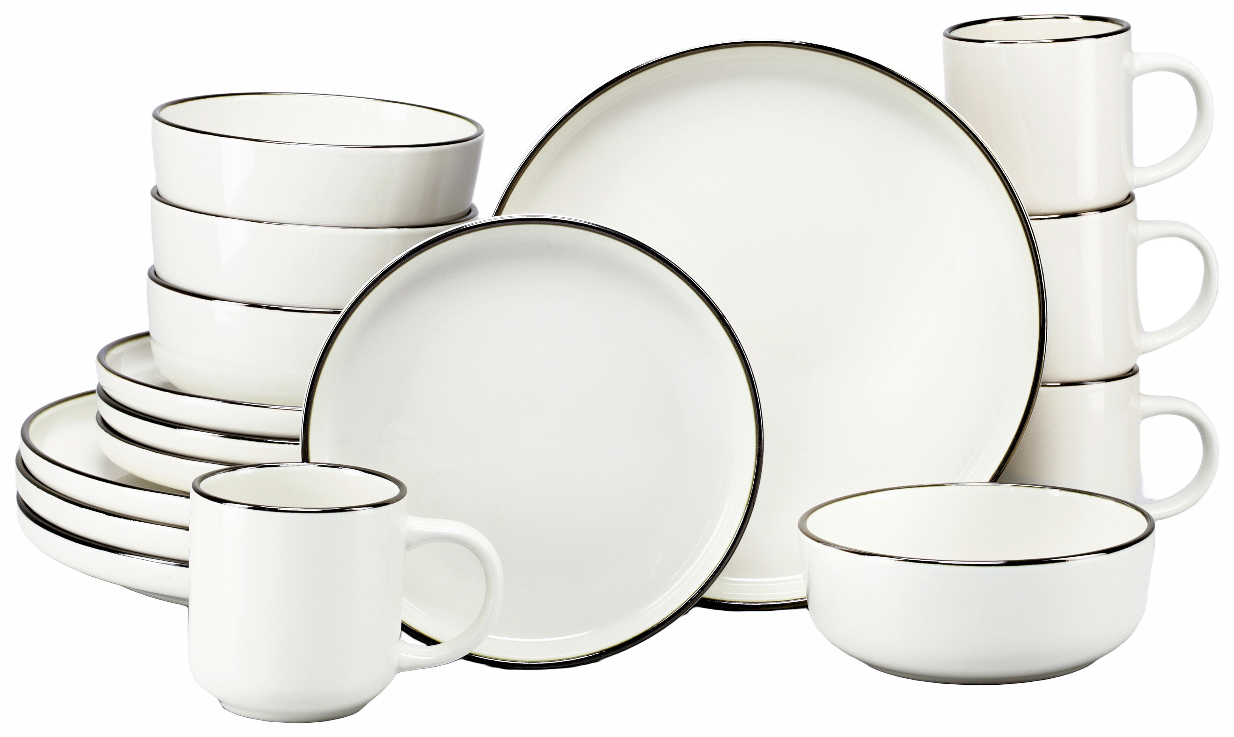 KOMBINOVANÁ SOUPRAVA NORDIC FESTIVE CREME - krémová/barvy zlata, Basics, keramika - Creatable