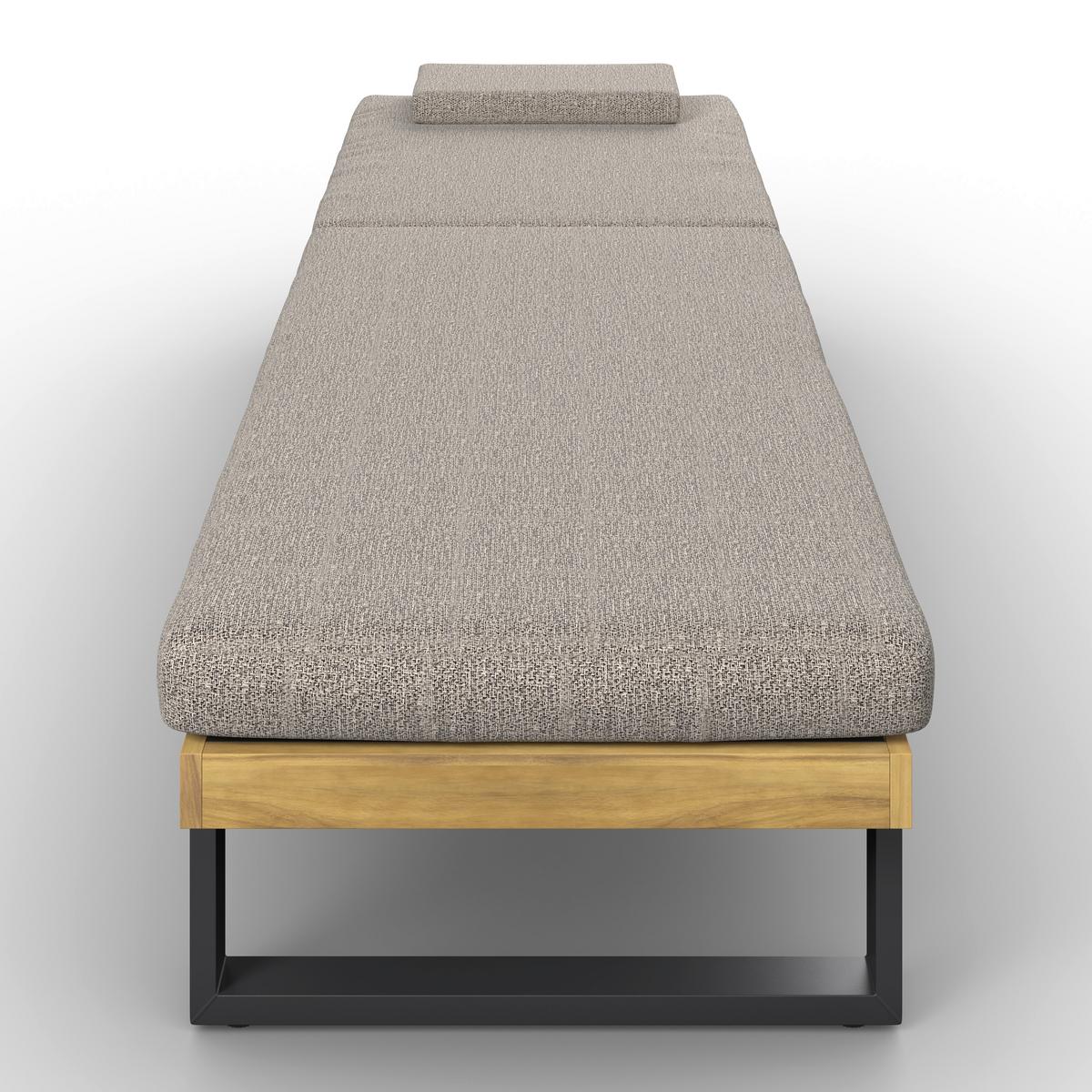 ZAHRADNÍ LEHÁTKO ELENYI - šedá, Moderní, kov/dřevo (200/95/65cm) - Bessagi Garden