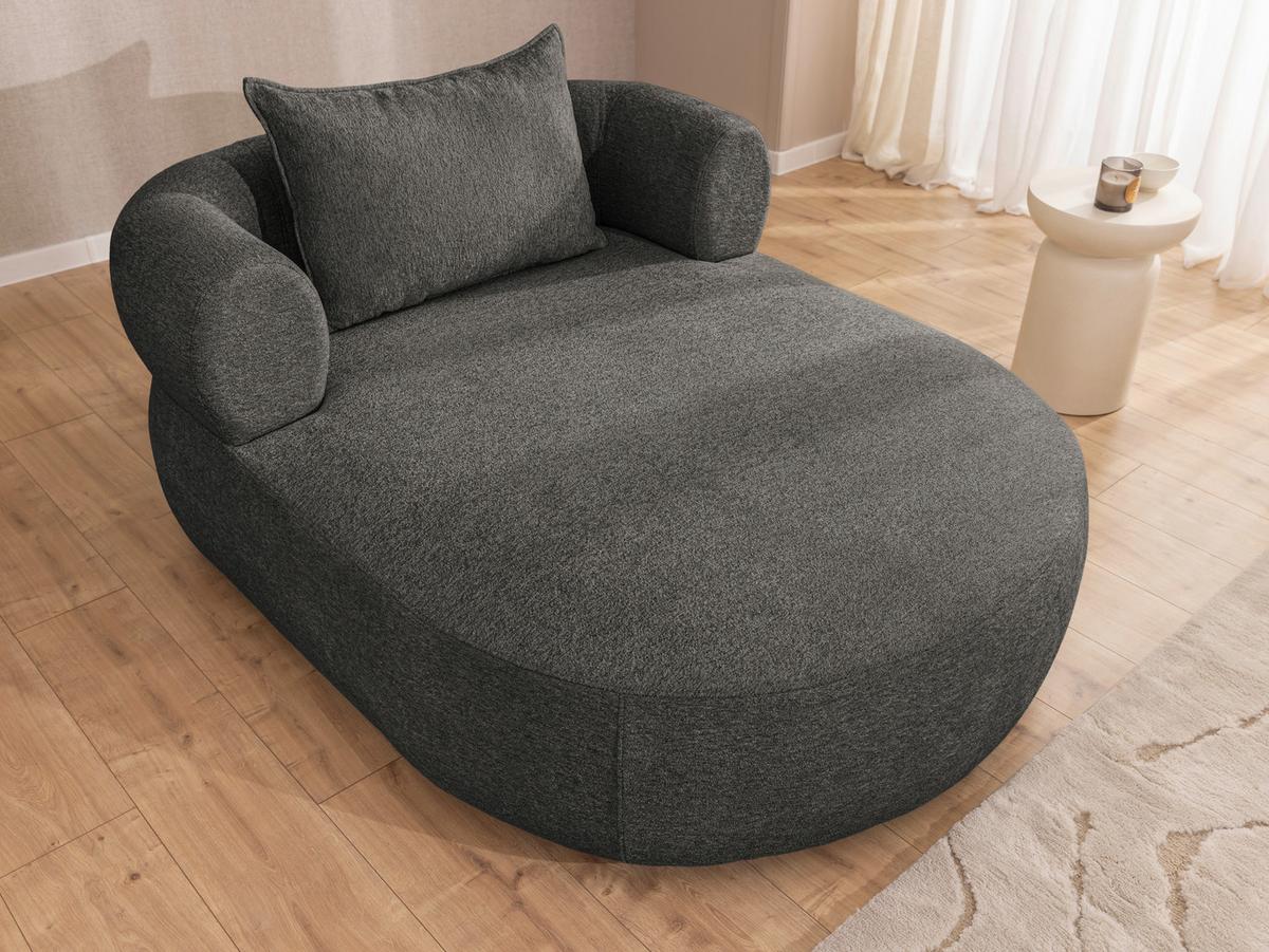 Xxl-sessel Ferro Anthrazit B: 122 Cm - Anthrazit/Schwarz, Design, Textil (122/76/156cm) - Livetastic