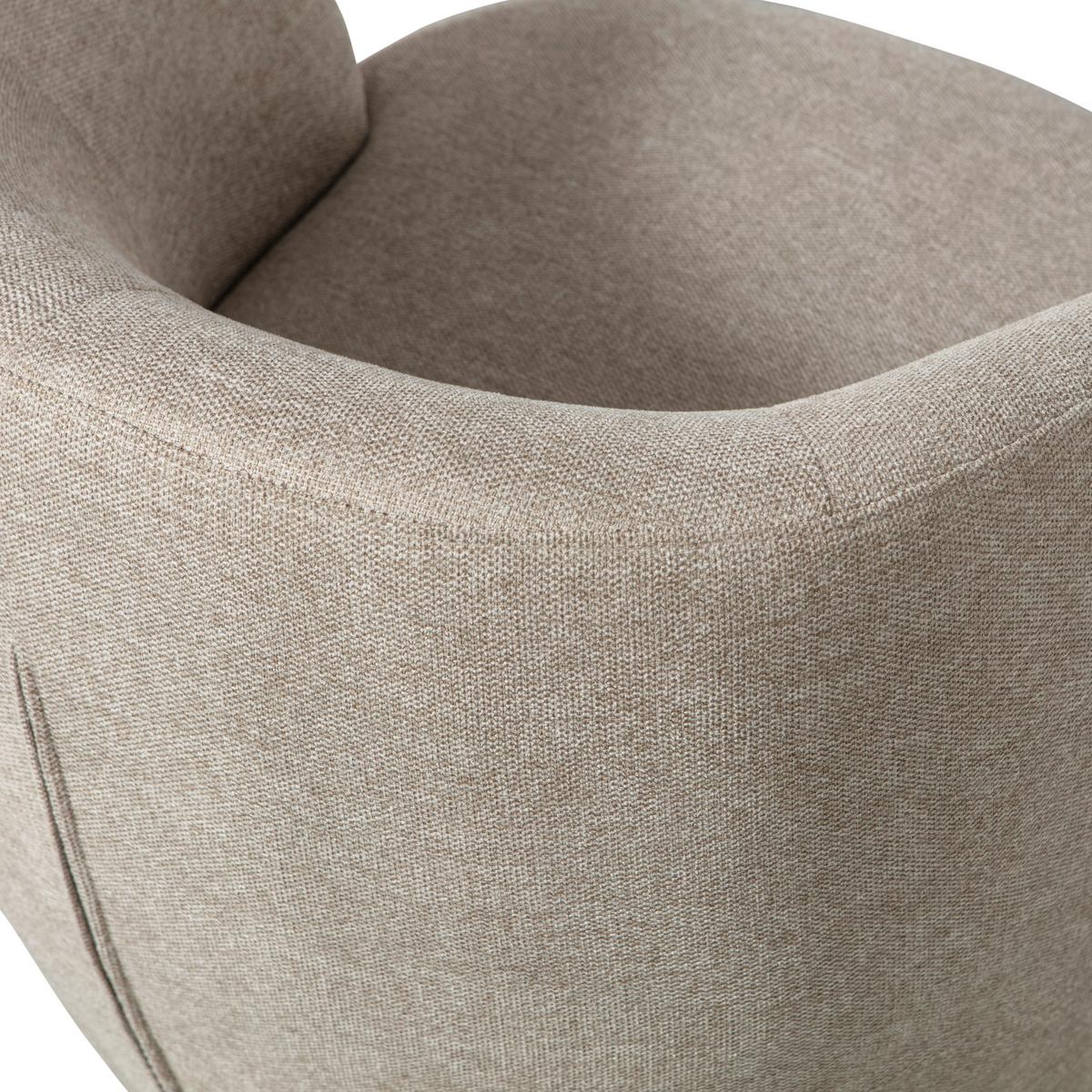 Sessel Serra Sandfarben B: 70 Cm - Sandfarben/Schwarz, Design, Textil (70/68/77cm) - Livetastic