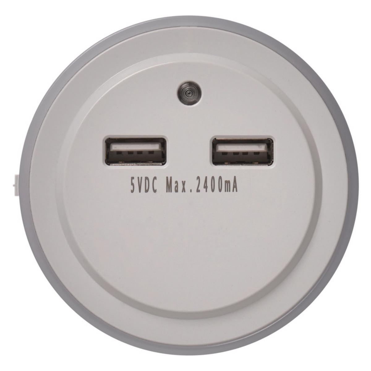 Éjjeli Lámpa Led-Es Lámpa Usb-Vel - fehér, Basics, műanyag (6/7.3/6cm)