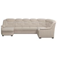 Wohnlandschaft Marcus Beige Inkl. Bettkasten - Beige/Schwarz, Basics, Textil (162/330/211cm) - MID.YOU