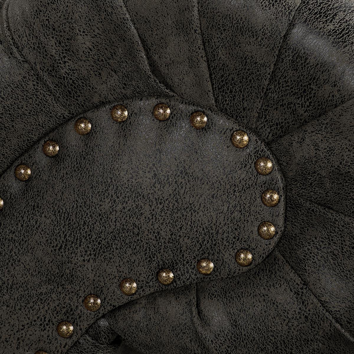 Récamiere Pako Anthrazit B: 185cm - Anthrazit/Braun, Design, Textil (185/93/75cm) - Livetastic