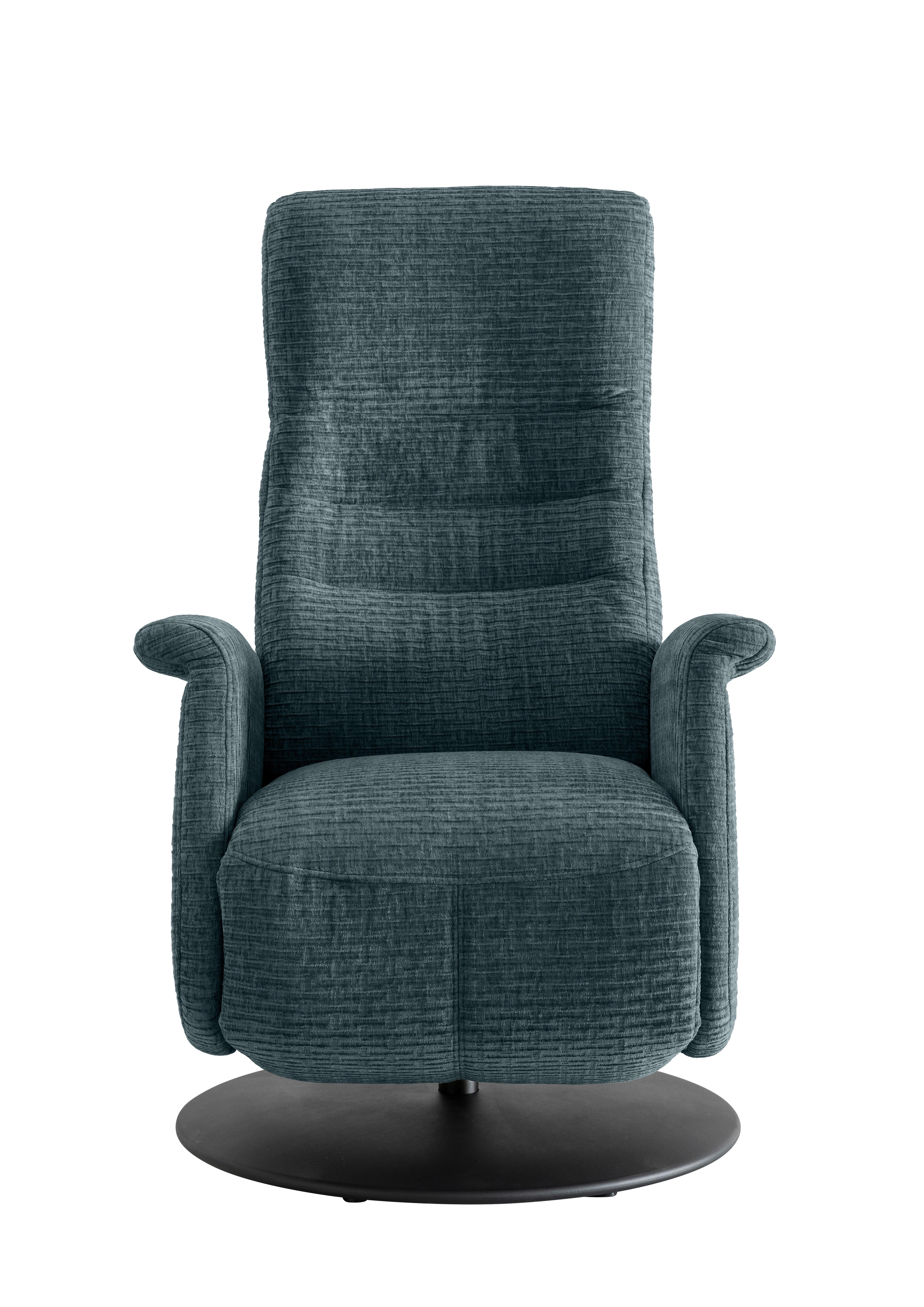 Relaxsessel Latina Blau 360 Grad Drehbar, B: 72 Cm - Blau/Schwarz, MODERN, Textil (72/118/85-165cm) - Livetastic