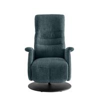Relaxsessel Latina Blau 360 Grad Drehbar, B: 72 Cm - Blau/Schwarz, MODERN, Textil (72/118/85-165cm) - Livetastic