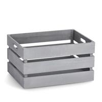 Dekokiste Holz Grau LxBxH: ca. 39x29x21,5 cm - Grau, Basics, Holz (39/29/21,5cm) - Zeller Present