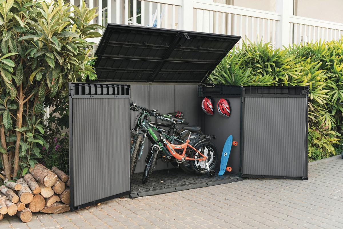 ZAHRADNÍ DOMEK PREMIER JUMBO - šedá, plast (190.5/109.3/132.5cm)