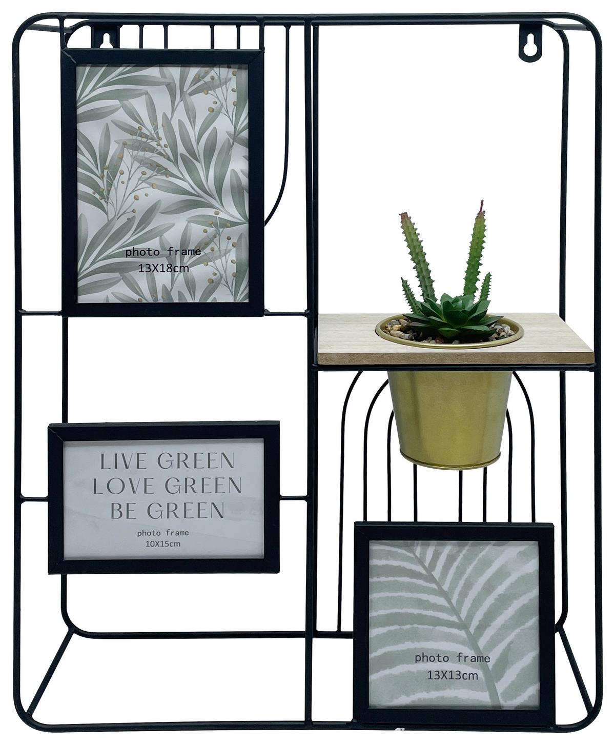 RÁM NA OBRAZY LEON - čierna/zlatá, Modern, kov/drevo (38/48/12cm) - Mömax