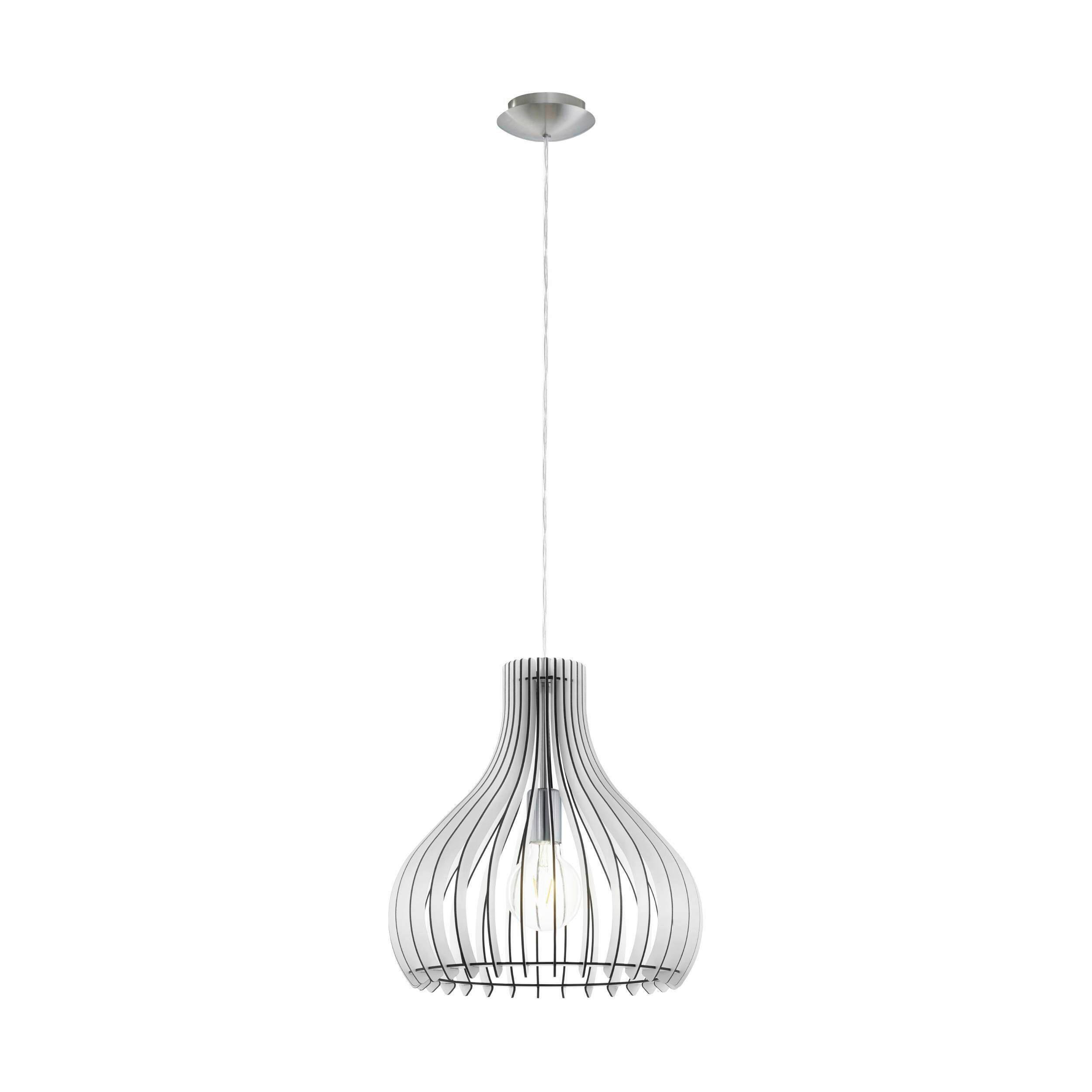 Hängeleuchte 96257* Tindori - Weiß, Natur, Holz/Metall (38/130cm) - Eglo
