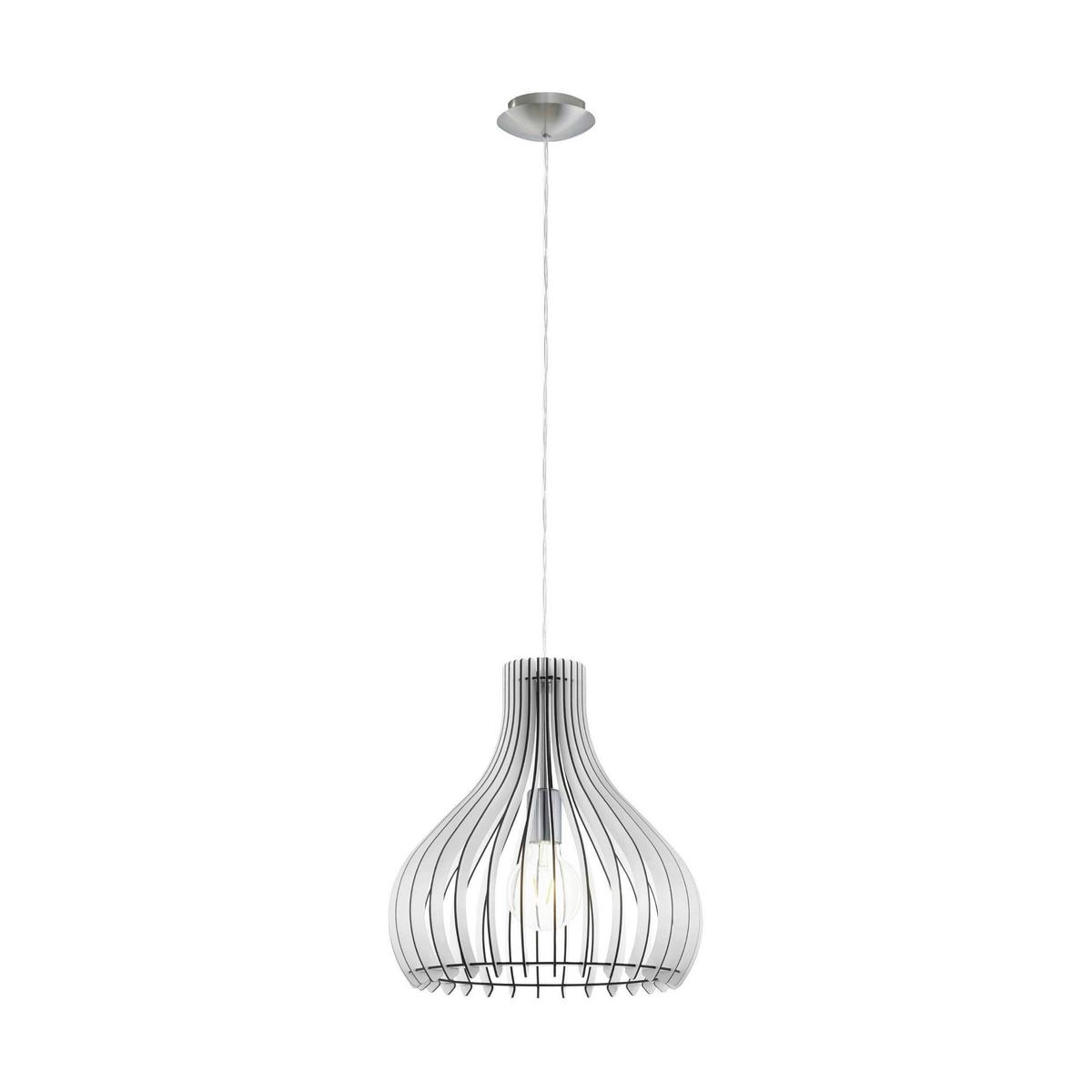 Hängeleuchte 96257* Tindori - Weiß, Natur, Holz/Metall (38/130cm) - Eglo