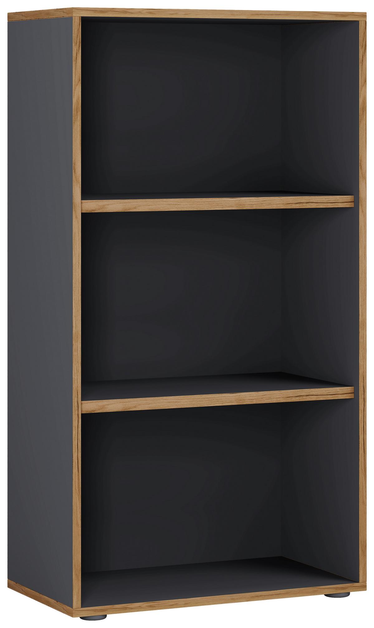 Regal Salia Anthrazit, Honigeiche B: 60 cm - Honigeiche/Anthrazit, Design, Holzwerkstoff (60/110/33cm) - MID.YOU