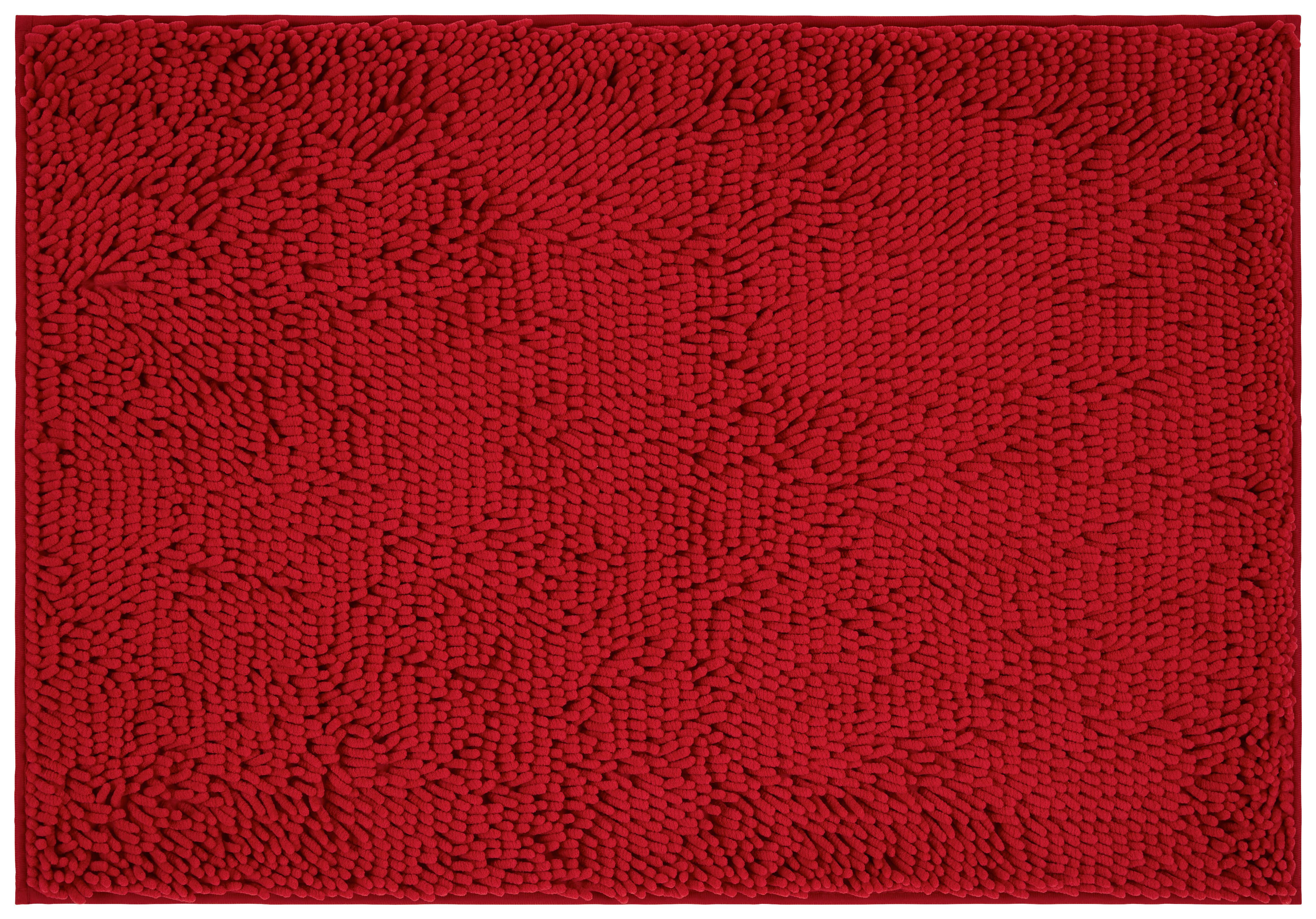 Fürdőszobaszőnyeg Liliane Kb. 60/90cm - bordó, Konventionell, műanyag (60/90cm) - Ondega