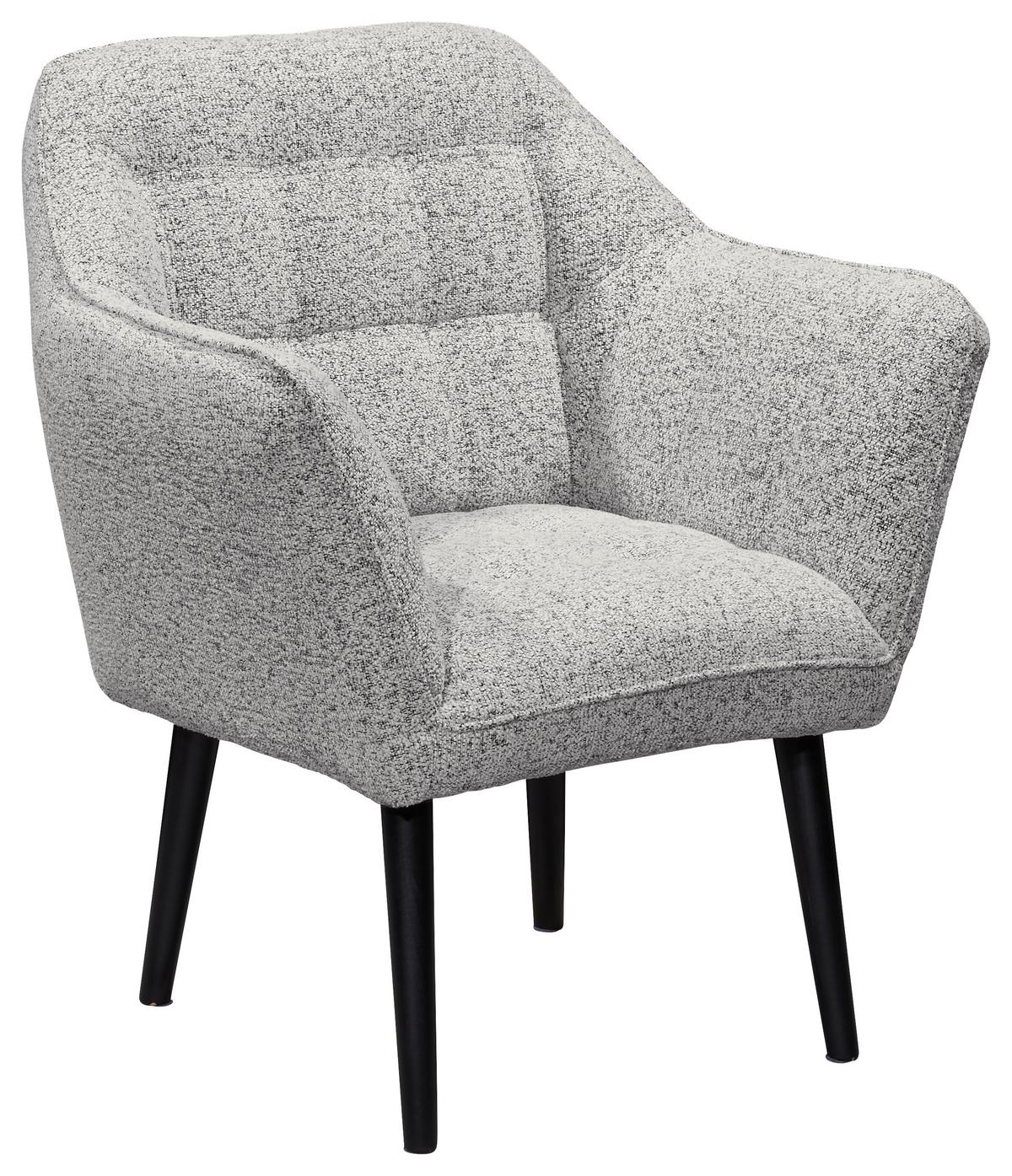 Sessel Lynn Hellgrau B: 84 Cm - Hellgrau/Schwarz, KONVENTIONELL, Textil (84/87/70cm) - MID.YOU